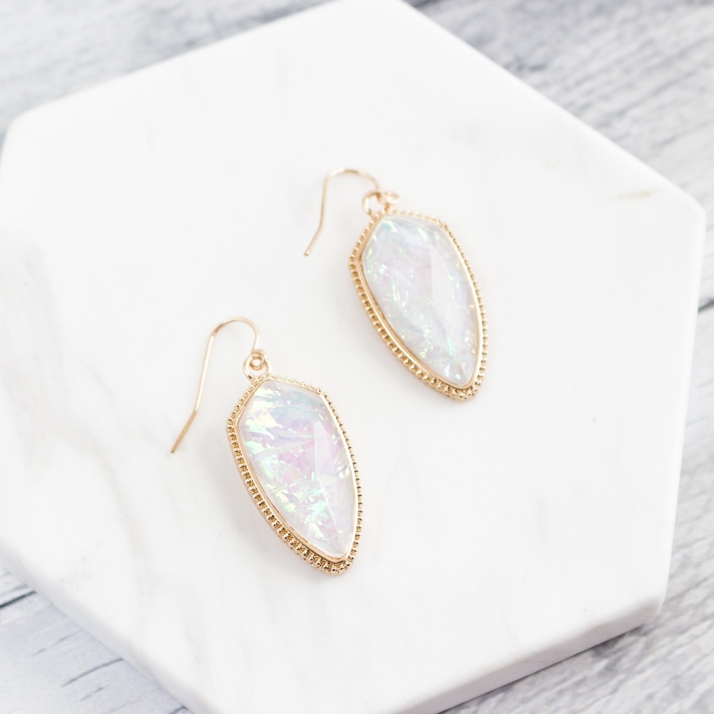 'Exton' Acetate Marquee Earrings